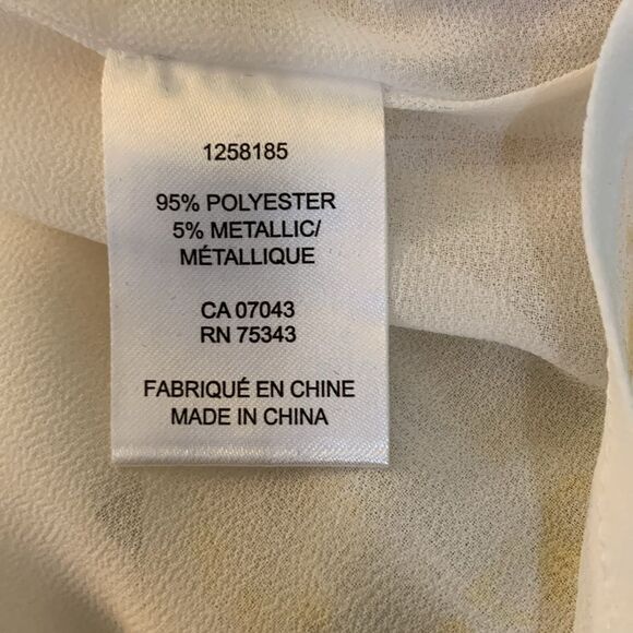 Rachel Zoe Yellow Floral Ruffle Long Sleeve Sheer  Blouse Size Small - Picture 5 of 5